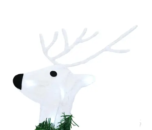 Led Ziemeļbrieži 5 Pcs Balts Audums Vidaxl