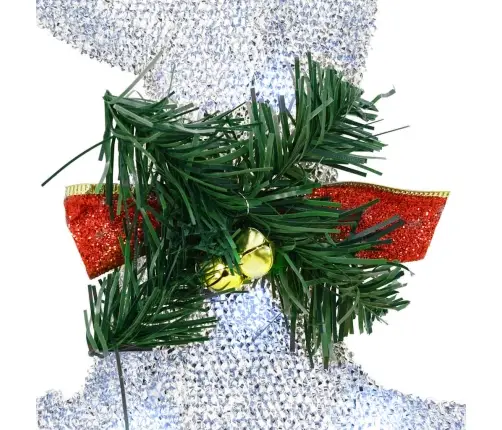 Led Ziemeļbrieži 7 Pcs Sudraba Audums Vidaxl