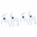 Led Ziemeļbrieži 4 Pcs Sudraba 45 X 19 X 65 Cm Audums Vidaxl