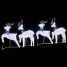 Led Ziemeļbrieži 4 Pcs Balts 45 X 19 X 65 Cm Audums Vidaxl