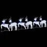 Led Ziemeļbrieži 6 Pcs Balts 45 X 19 X 65 Cm Audums Vidaxl