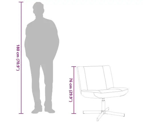 Sukamasis Krėslas Smėlio 63 X 75 X 76 Cm Avikailis