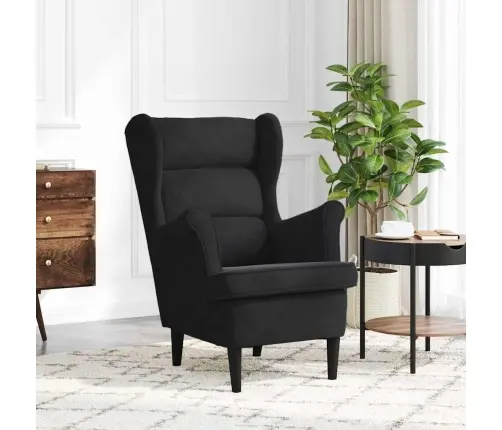 Atzveltnes Krēsls Melna 71 X 92 X 91 Cm Samts Vidaxl