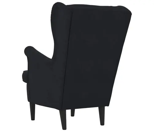 Atzveltnes Krēsls Melna 71 X 92 X 91 Cm Samts Vidaxl