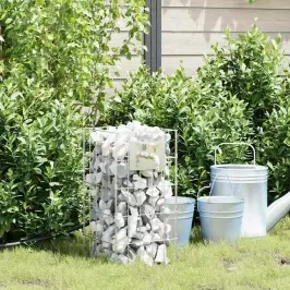 Gabiona Jaucējkrāns Sudraba 26 X 25 X 50 Cm Nerūsējošs Tērauds Vidaxl