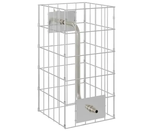 Gabion Kraan Hõbedane 26 X 25 X 50 Cm Roostevaba Teras