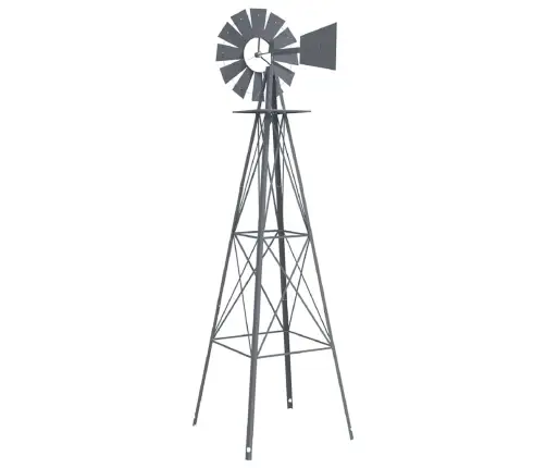 Vējdzirnavas Pelēkā 84X68X245 Cm Dzelzs Vidaxl