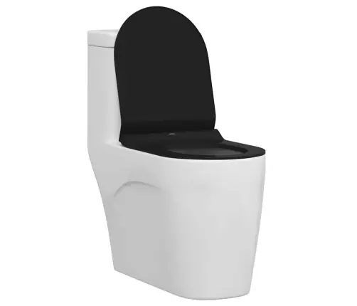 Tualetas Tinkamas Sėdyniai Juoda 50 X 36 X 5 Cm Polipropilenas