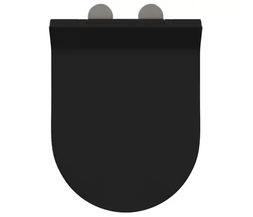 Tualetas Tinkamas Sėdyniai Juoda 50 X 36 X 5 Cm Polipropilenas