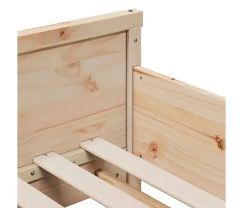 Gultas Rāmis Ar Matraci Brūna 80 X 200 Cm Priedes Masīvkoks Vidaxl