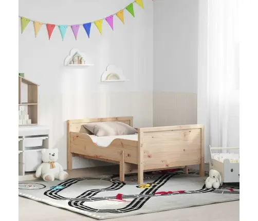 Gultas Rāmis Ar Matraci Brūna 80 X 200 Cm Priedes Masīvkoks Vidaxl