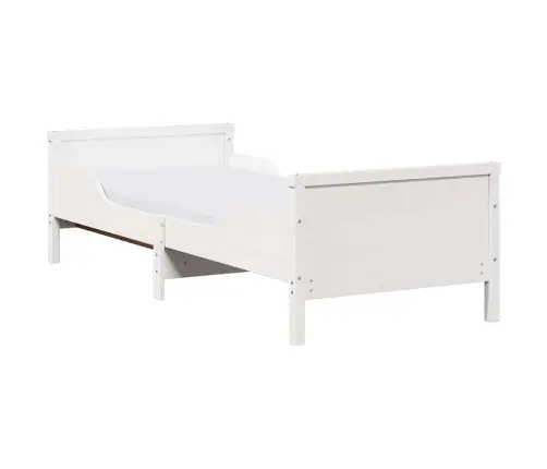Gultas Rāmis Ar Matraci Balts 80 X 200 Cm Priedes Masīvkoks Vidaxl