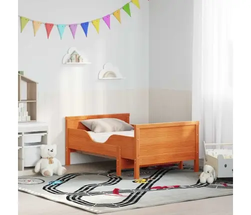 Lovos Rėmas Su Čiužiniu Ruda 80 X 200 Cm Kietos Pušies Mediena