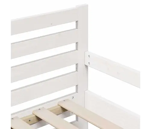 Gultas Rāmis Ar Matraci Ar Galvas Klāju Balts 80 X 200 Cm Vidaxl