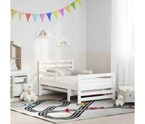 Gultas Rāmis Ar Matraci Ar Galvas Klāju Balts 80 X 200 Cm Vidaxl