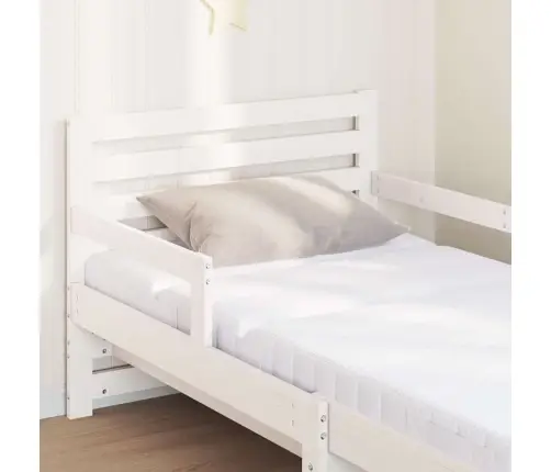 Gultas Rāmis Ar Matraci Ar Galvas Klāju Balts 80 X 200 Cm Vidaxl