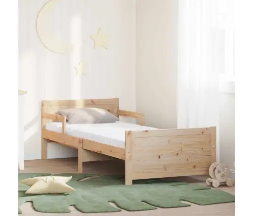 Lovos Rėmas Su Čiužiniu Ruda 80 X 200 Cm Kietos Pušies Mediena