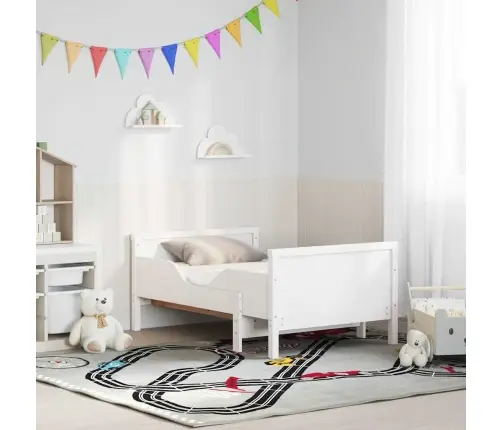 Lovos Rėmas Su Čiužiniu Balta 80 X 200 Cm Kietos Pušies Mediena