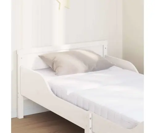 Lovos Rėmas Su Čiužiniu Balta 80 X 200 Cm Kietos Pušies Mediena