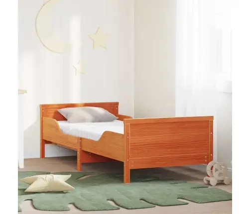 Gultas Rāmis Ar Matraci Ar Galvas Klāju Vaska Brūna 80 X 200 Cm Vidaxl