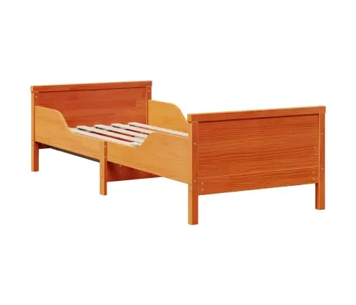 Gultas Rāmis Ar Matraci Ar Galvas Klāju Vaska Brūna 80 X 200 Cm Vidaxl