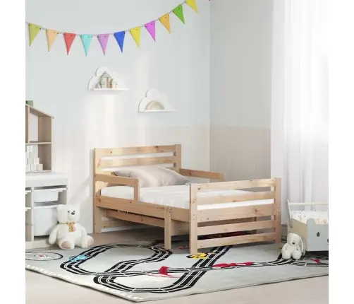 Lovos Rėmas Su Čiužiniu Ruda 80 X 200 Cm Kietos Pušies Mediena