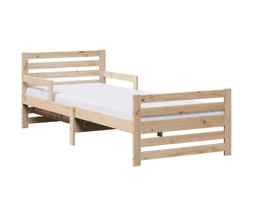 Lovos Rėmas Su Čiužiniu Ruda 80 X 200 Cm Kietos Pušies Mediena