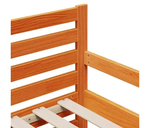 Lovos Rėmas Su Čiužiniu Ruda 80 X 200 Cm Kietos Pušies Mediena