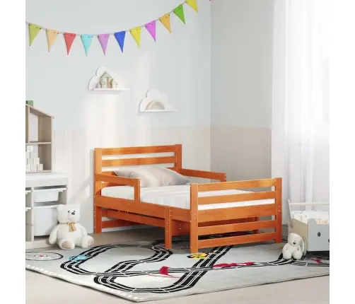 Lovos Rėmas Su Čiužiniu Ruda 80 X 200 Cm Kietos Pušies Mediena