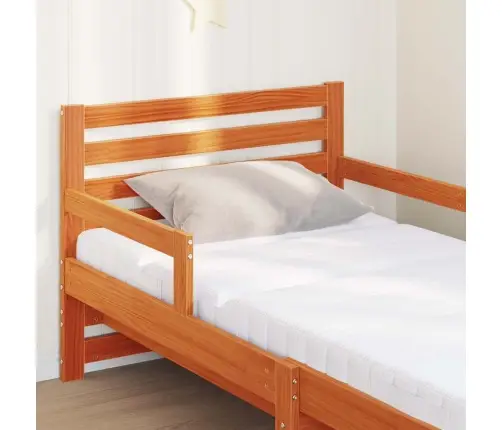 Lovos Rėmas Su Čiužiniu Ruda 80 X 200 Cm Kietos Pušies Mediena