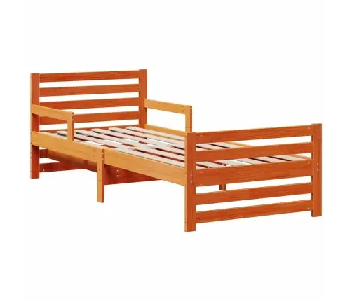 Lovos Rėmas Su Čiužiniu Ruda 80 X 200 Cm Kietos Pušies Mediena