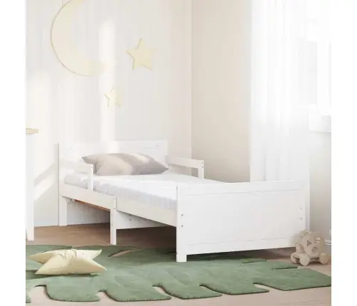 Gultas Rāmis Ar Matraci Ar Galvas Klāju Balts 80 X 200 Cm Vidaxl