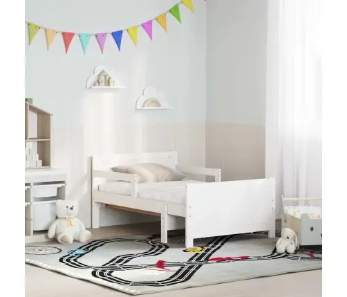 Gultas Rāmis Ar Matraci Ar Galvas Klāju Balts 80 X 200 Cm Vidaxl