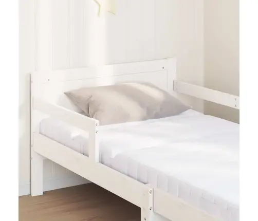 Gultas Rāmis Ar Matraci Ar Galvas Klāju Balts 80 X 200 Cm Vidaxl