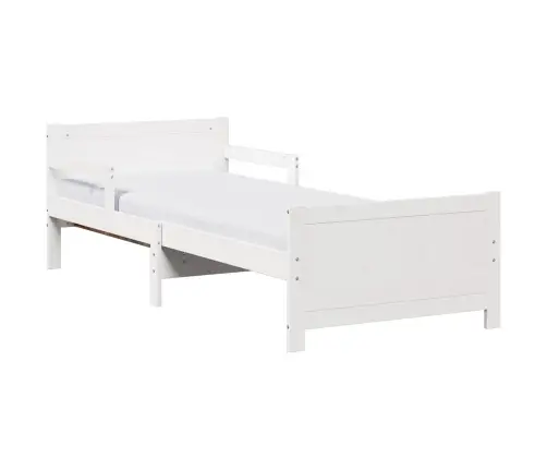 Gultas Rāmis Ar Matraci Ar Galvas Klāju Balts 80 X 200 Cm Vidaxl