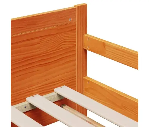 Lovos Rėmas Su Čiužiniu Ruda 80 X 200 Cm Kietos Pušies Mediena