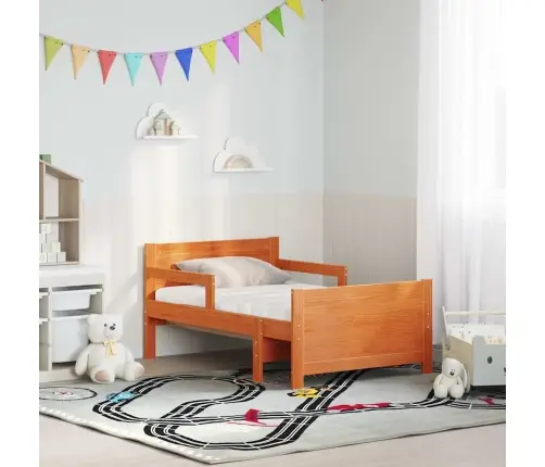 Lovos Rėmas Su Čiužiniu Ruda 80 X 200 Cm Kietos Pušies Mediena