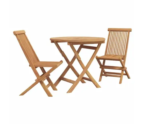 3 Daļu Salokamo Dārza Bistro Komplektu No Masīvkoka Akācijas Vidaxl