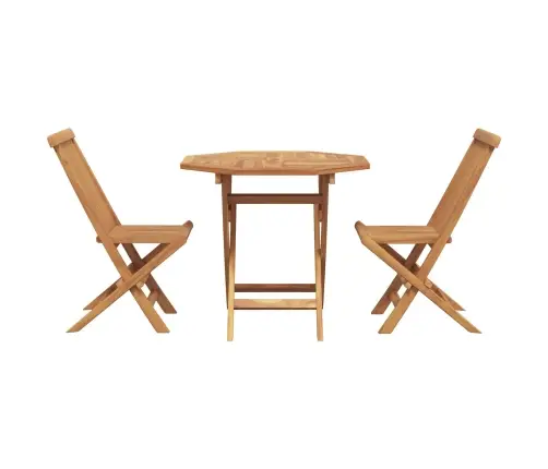 3 Daļu Salokāmais Dārza Bistro Komplekts No Cietā Koka Akācijas Vidaxl