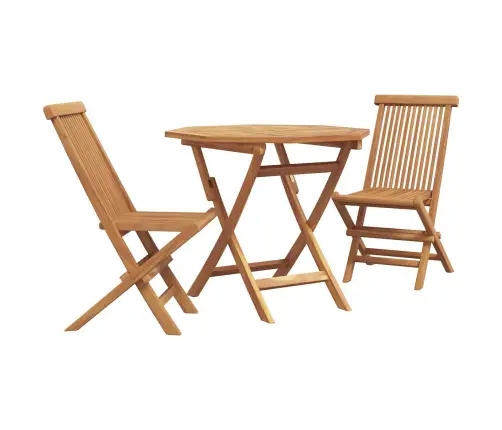 3 Daļu Salokāmais Dārza Bistro Komplekts No Cietā Koka Akācijas Vidaxl