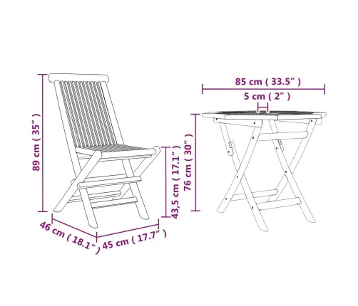Aia Söögilaudade Komplekt 3 Pcs Pruun Tugev Akatsiapuu