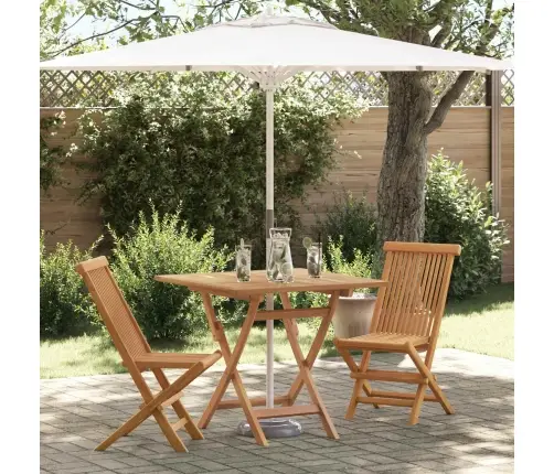 3 Daļu Salokāma Dārza Bistro Komplekts No Solidā Akācijas Koka Vidaxl