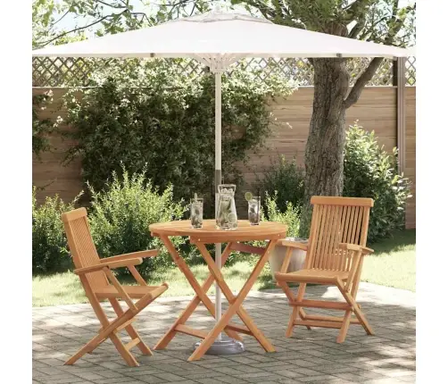 3 Daļīgs Salokāms Dārza Bistro Komplekts No Masīva Acācijas Vidaxl