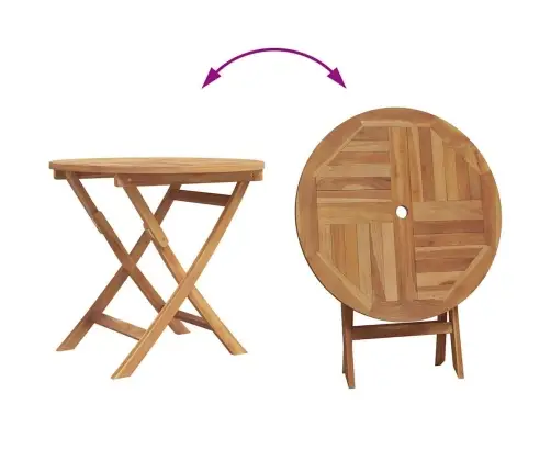 3 Daļīgs Salokāms Dārza Bistro Komplekts No Masīva Acācijas Vidaxl