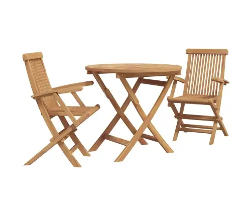 3 Daļīgs Salokāms Dārza Bistro Komplekts No Masīva Acācijas Vidaxl
