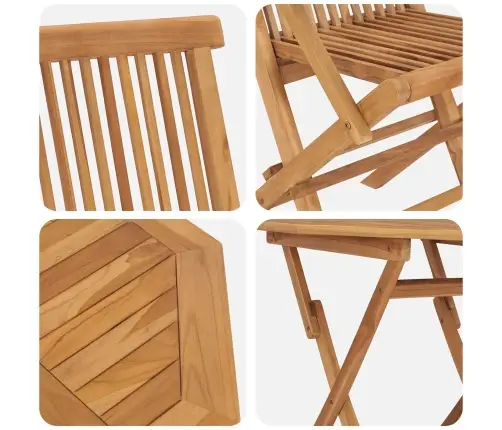 Aia Söögilaudade Komplekt 3 Pcs Pruun Tugev Akatsiapuu