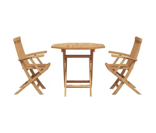 Aia Söögilaudade Komplekt 3 Pcs Pruun Tugev Akatsiapuu