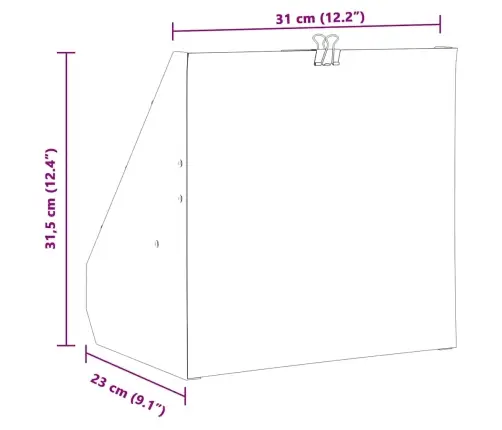 Ložu Uztvērējs Melna 31 X 23 X 31.5 Cm Tērauds Vidaxl