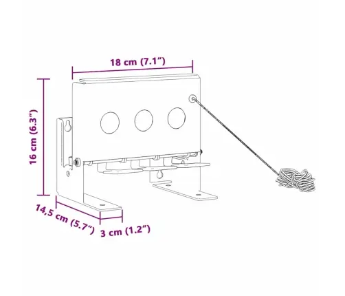 3 Bedrīšu Biatlona Mērķis Ar Atjaunošanas Auklu Vidaxl