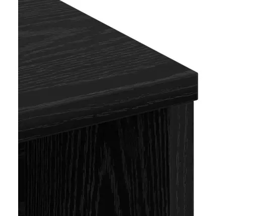 Galvas Dēlis Skapītis Ar Plauktu Melns Ozols Apstrādāts Koks Vidaxl